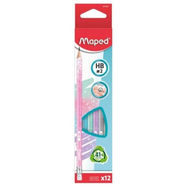Bleistift GLITTER, mit Radierer, HB Maped 851804 (3154148518044)