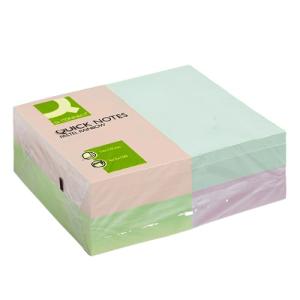 Haftnotizblock Quick Notes 100 Blatt 12 Stück 76x127mm pastell sortiert Q-CONNECT KF01349 (5706002013493)