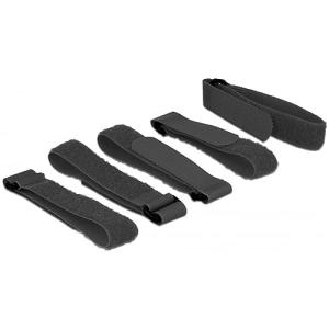 Klett-Kabelbinder 300mm x 20mm (schwarz, 5 Stück) 18704 (4043619187041)