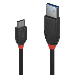 LINDY USB 3.1 Kabel Typ A/C 3A Black Line M/M 1.5m 36917 (4002888369176)