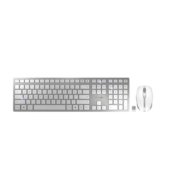 DW 9100 SLIM (weiß/silber, EU-Layout (QWERTY), Cherry SX-Scherentechnologie) JD-9100EU-1 (4025112095382)