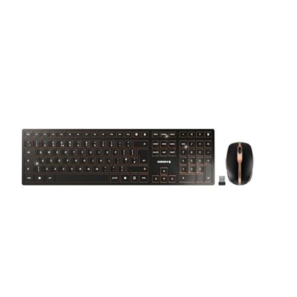 Cherry Desktop DW 9100 Slim [UK] WL AES Black/copper BT JD-9100GB-2