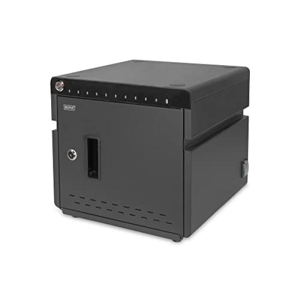 DIGITUS Mobiler Desktop Ladeschrank für 10 Notebooks/Tablets bis 13 Zoll, UV-C, USB-C DN-45004