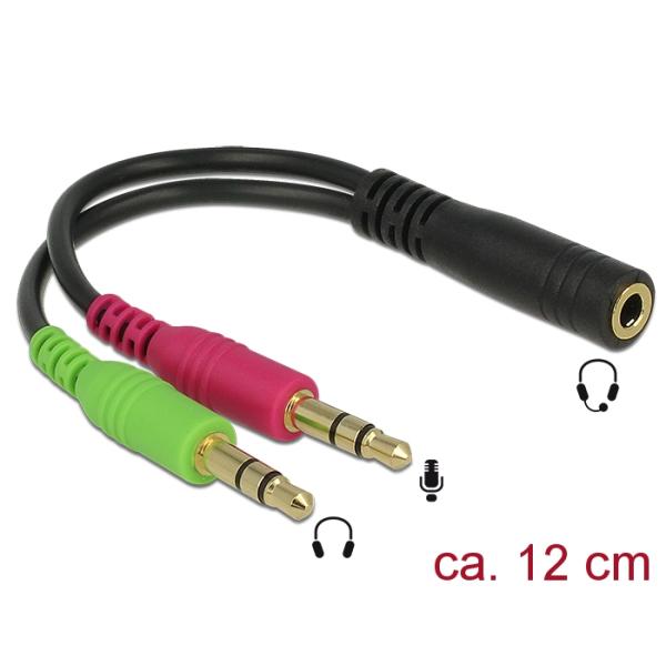 Delock Adapter Klinkenbuchse 3,5mm > 2x Klinkenstecker 3,5mm 65459 (4043619654598)