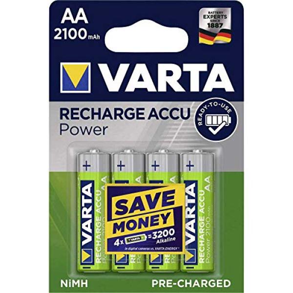 Varta Akkus Recharge Accu Power Ni-mh Mignon Aa 2.100 Mah, 4 St. 56706101404 (4008496550692)