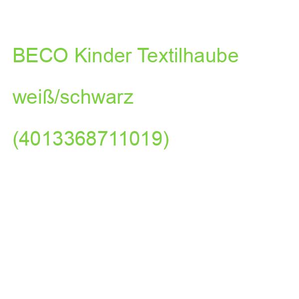BECO Kinder Textilhaube weiß/schwarz (4013368711019)