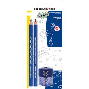 Bleistift-Set TRI WINNER, 2B, blau, 3-teilig EBERHARD FABER 510096 (4087205100960)