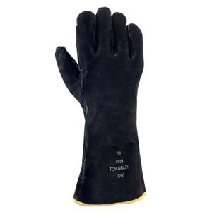 Uvex Unisex Schweißerhandschuhe Top-grade 7200 Schwarz Größe 11, 1 Paar 5829761 (4048612010389)