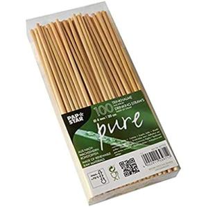 Papstar Strohhalme Pure Braun Stroh, 100 St. 87702 (4002911539712)