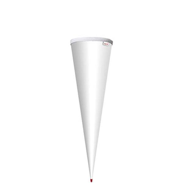 Schultüten-Rohling ohne Verschluss, rund, 700 mm, weiß ROTH 667011 (4028279700168)