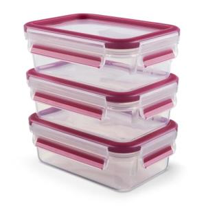 Emsa Food Clip&Close 515582 transp./pink 0,55l 3er Set