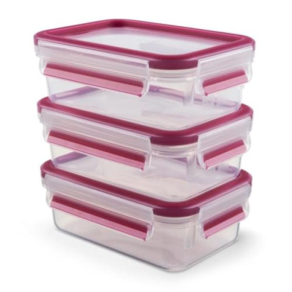 Emsa Food Clip&Close 515582 transp./pink 0,55l 3er Set
