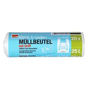 Quickpack Müllbeutel Frisch & Sauber 25,0 L Transparent, 20 St. 852502 (4008284852502)