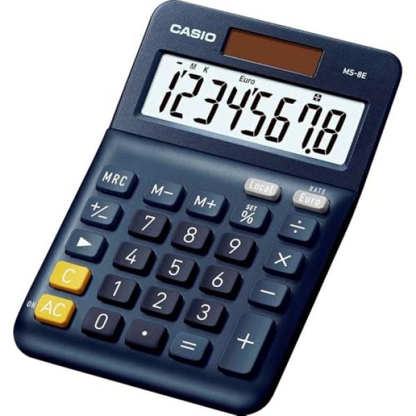 Casio Ms-8e Tischrechner Blau MS-8E-W-EP (4549526609893)