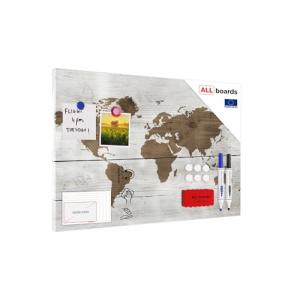 Allboards Magnettafel 60,0 X 40,0 Cm Weltkarte MB64_00103 (5905481602635)