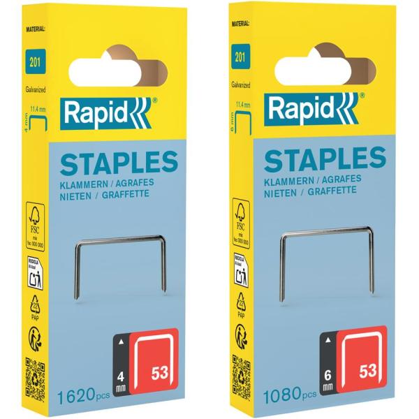 Rapid Feindrahtklammern Typ 53, 8 mm, Kleinpackung 40109503 (3221631095037)