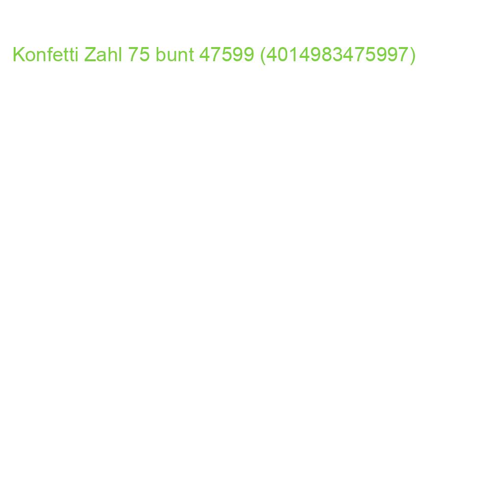 Konfetti Zahl 75 10 g ca. 15 mm bunt 47599 (4014983475997)