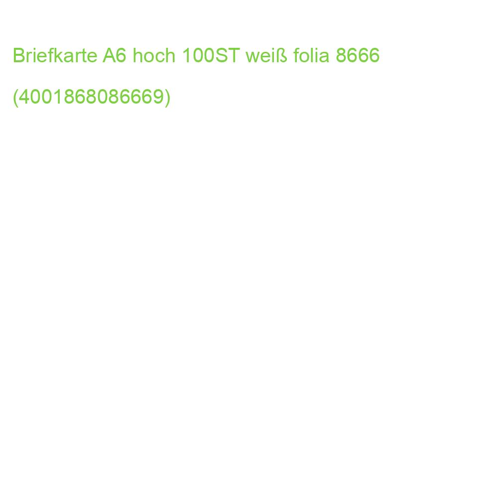 Briefkarte A6 hoch 190 g qm weiß doppelt 100 Stück FOLIA 8666 (4001868086669)