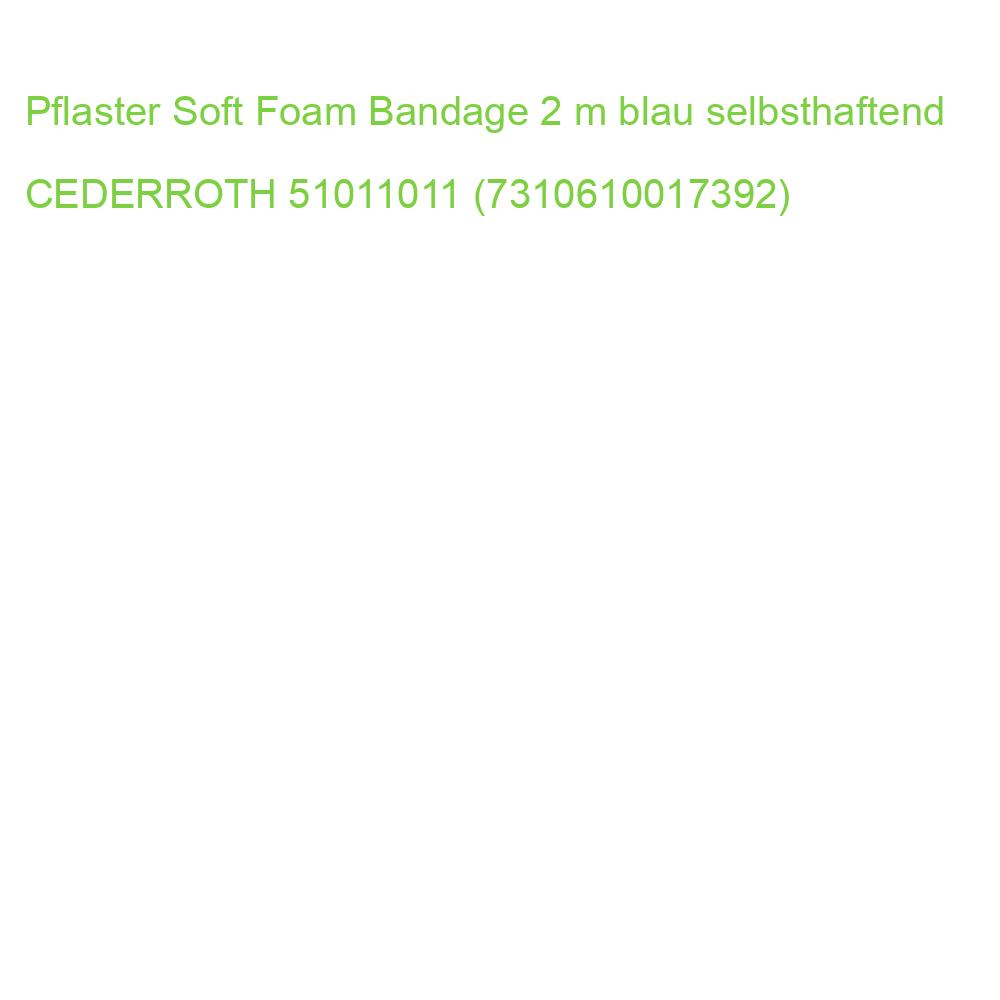 Pflaster Soft Foam Bandage 2 m blau selbsthaftend CEDERROTH 51011011 (7310610017392)