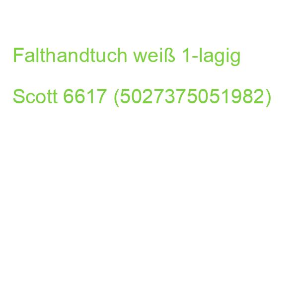 Falthandtuch 1-lagig weiß 20x21 cm 5.100 Tücher SCOTT 6617 (5027375051982)