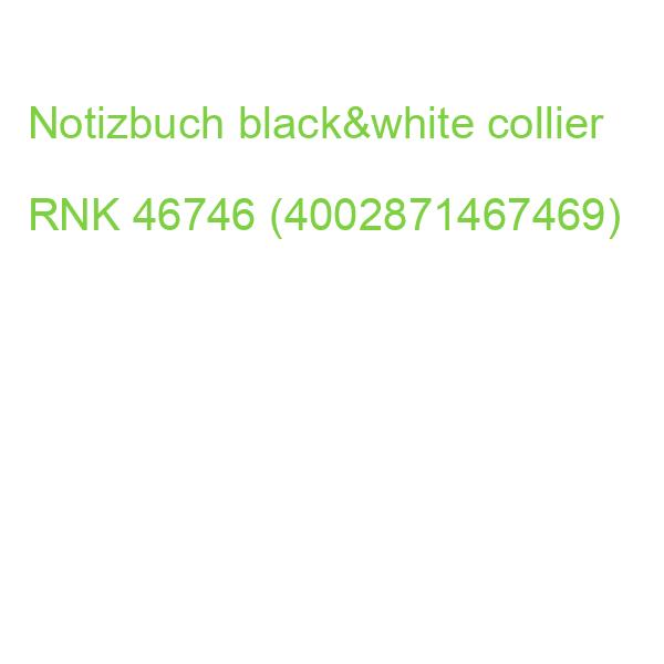 Notizbuch black&white collier A5, Pünktchenlineatur 96 Blatt RNK 46746 (4002871467469)