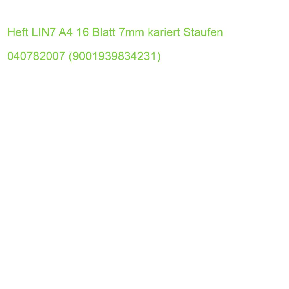 Heft LIN7 A4, 16 Blatt 90 g qm kariert Staufen 040782007 (9001939834231)