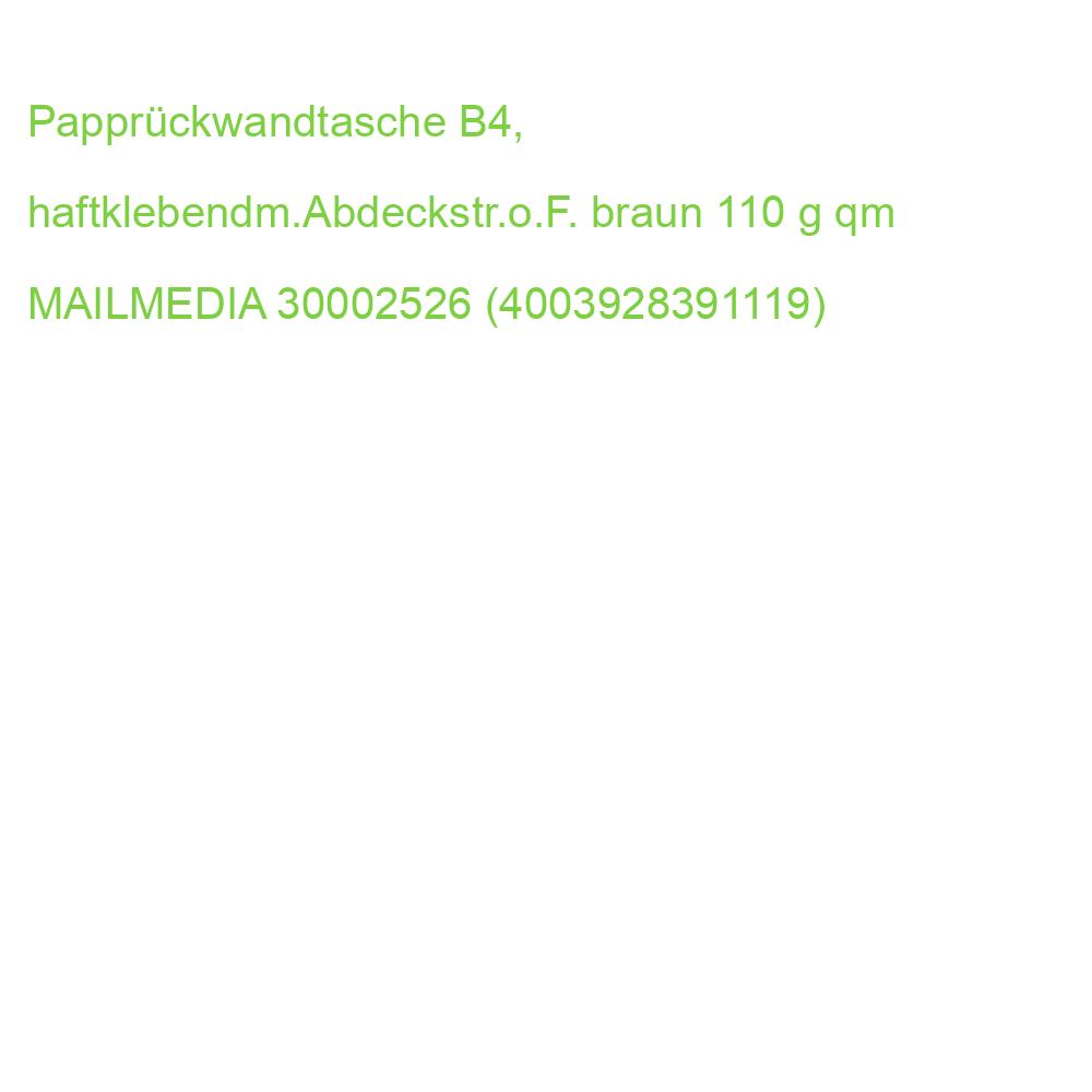Papprückwandtasche B4, haftklebendm.Abdeckstr.o.F. braun 110 g qm MAILMEDIA 30002526 (4003928391119)