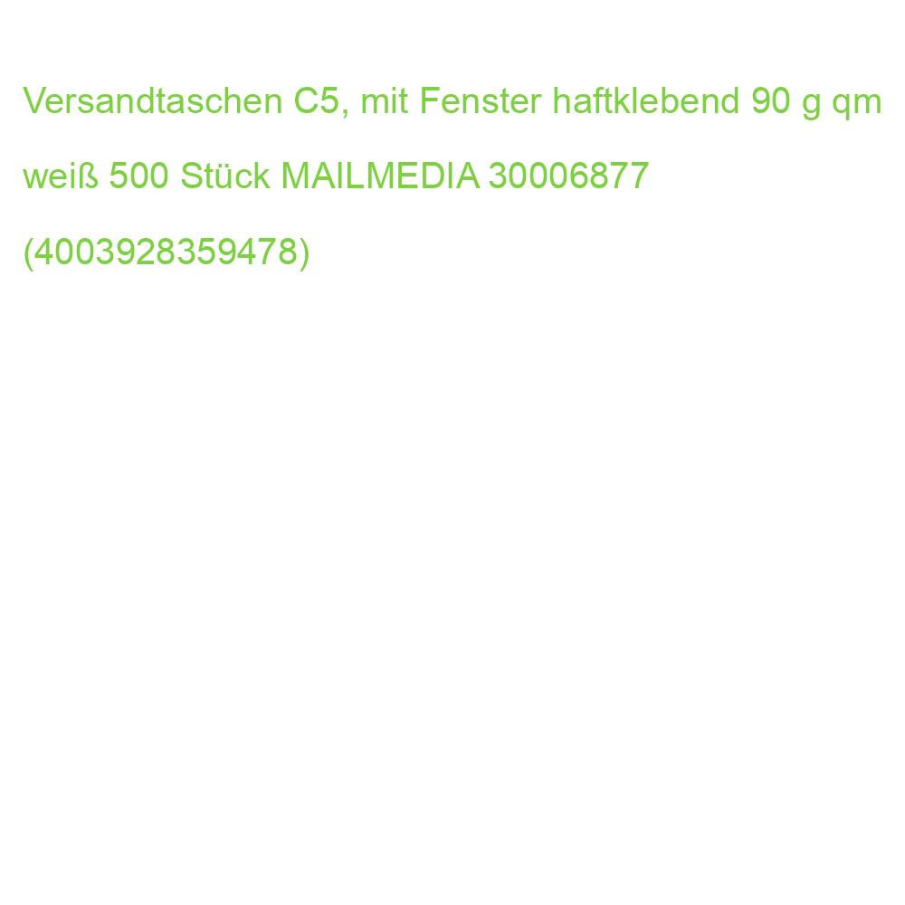 Versandtaschen C5, mit Fenster haftklebend 90 g qm weiß 500 Stück MAILMEDIA 30006877 (4003928359478)