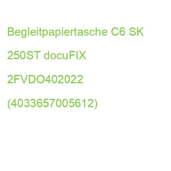Begleitpapiertaschen ohne Aufdruck C6, 250 Stück DOCUFIX 2FVDO402022 (4033657005612)