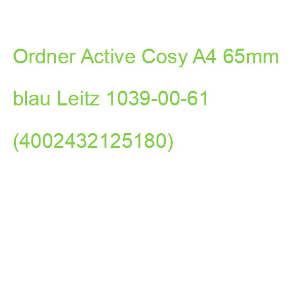1039 Qualitäts-Ordner Active Cosy A4, schmal PP blau matt Leitz 1039-00-61 (4002432125180)