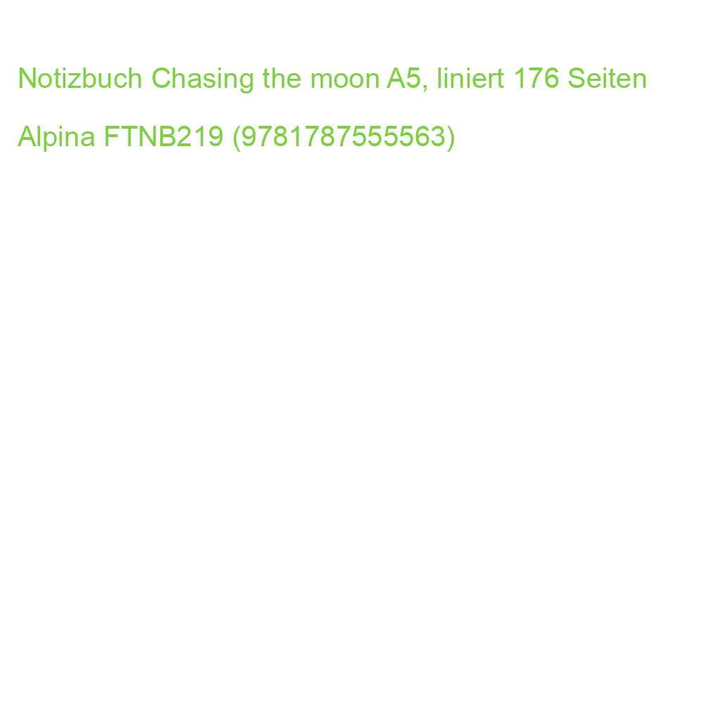 Notizbuch Chasing the moon A5, liniert 176 Seiten FLAME TREE FTNB219 (9781787555563)