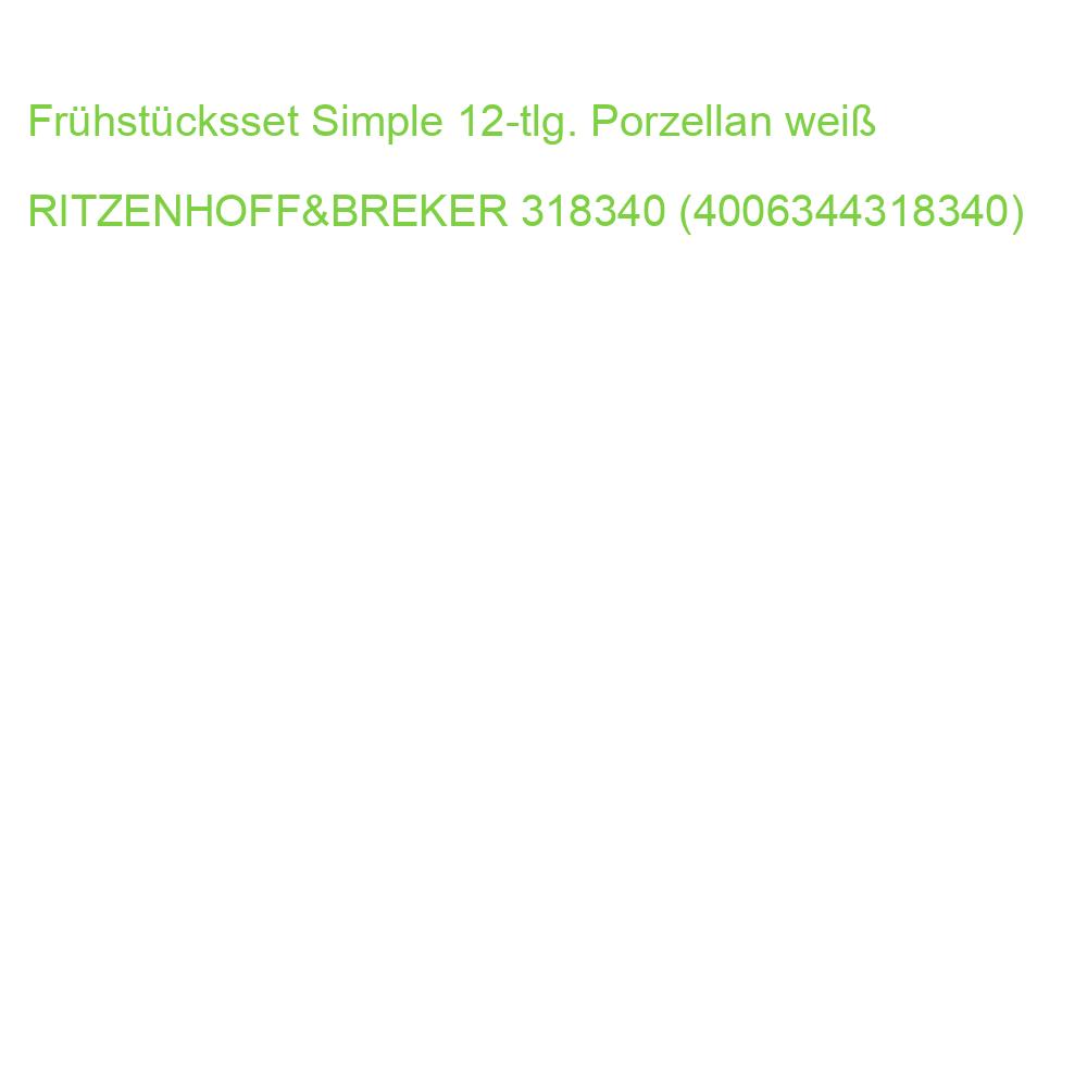Frühstücksset Simple 12-tlg. Porzellan weiß RITZENHOFF 420845 (4006344420845)