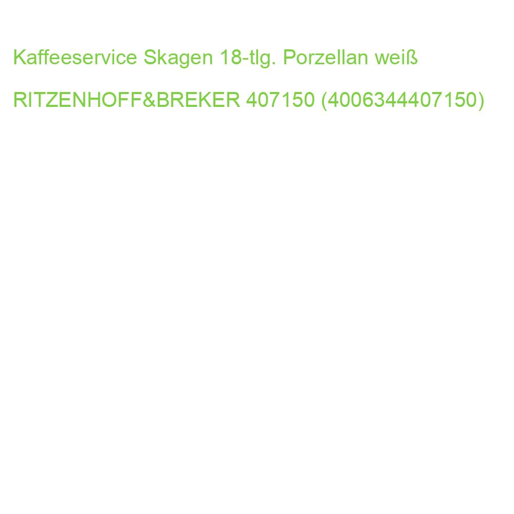 Kaffeeservice Skagen 18-tlg. Porzellan weiß RITZENHOFF 407150 (4006344407150)