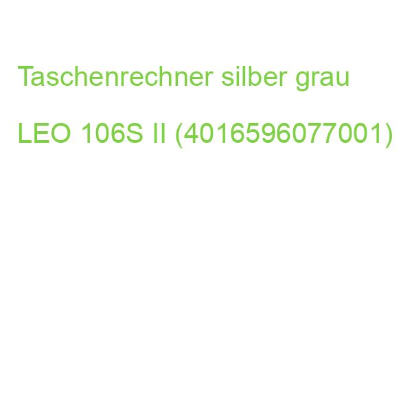 Taschenrechner Solar- Batteriebetrieb 10stellig LC-Display klappbar silber grau LEO 106S II (4016596077001)