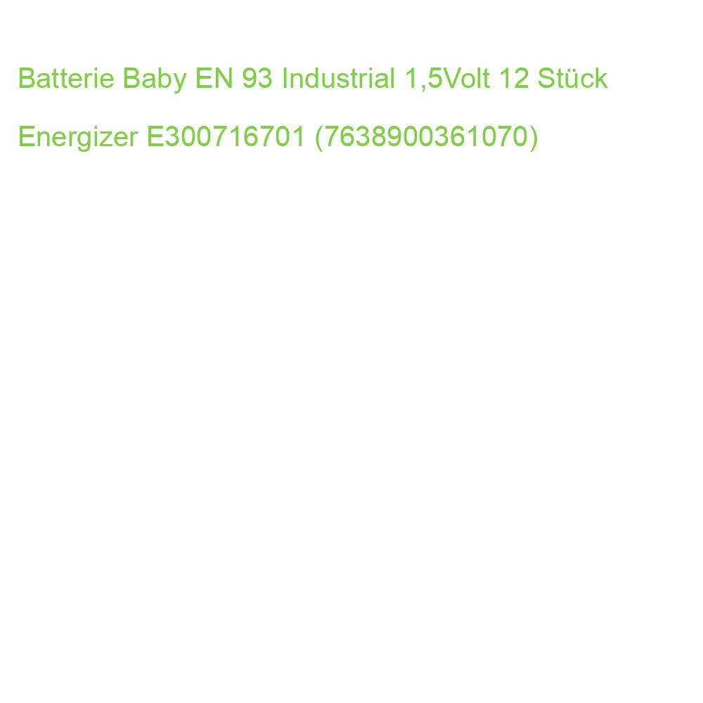 Batterie Baby EN 93 Industrial 1,5Volt 12 Stück Energizer E300716701 (7638900361070)