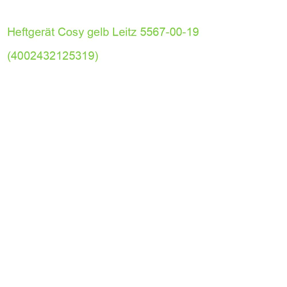5567 Heftgerät Cosy 30 Blatt gelb matt Leitz 5567-00-19 (4002432125319)