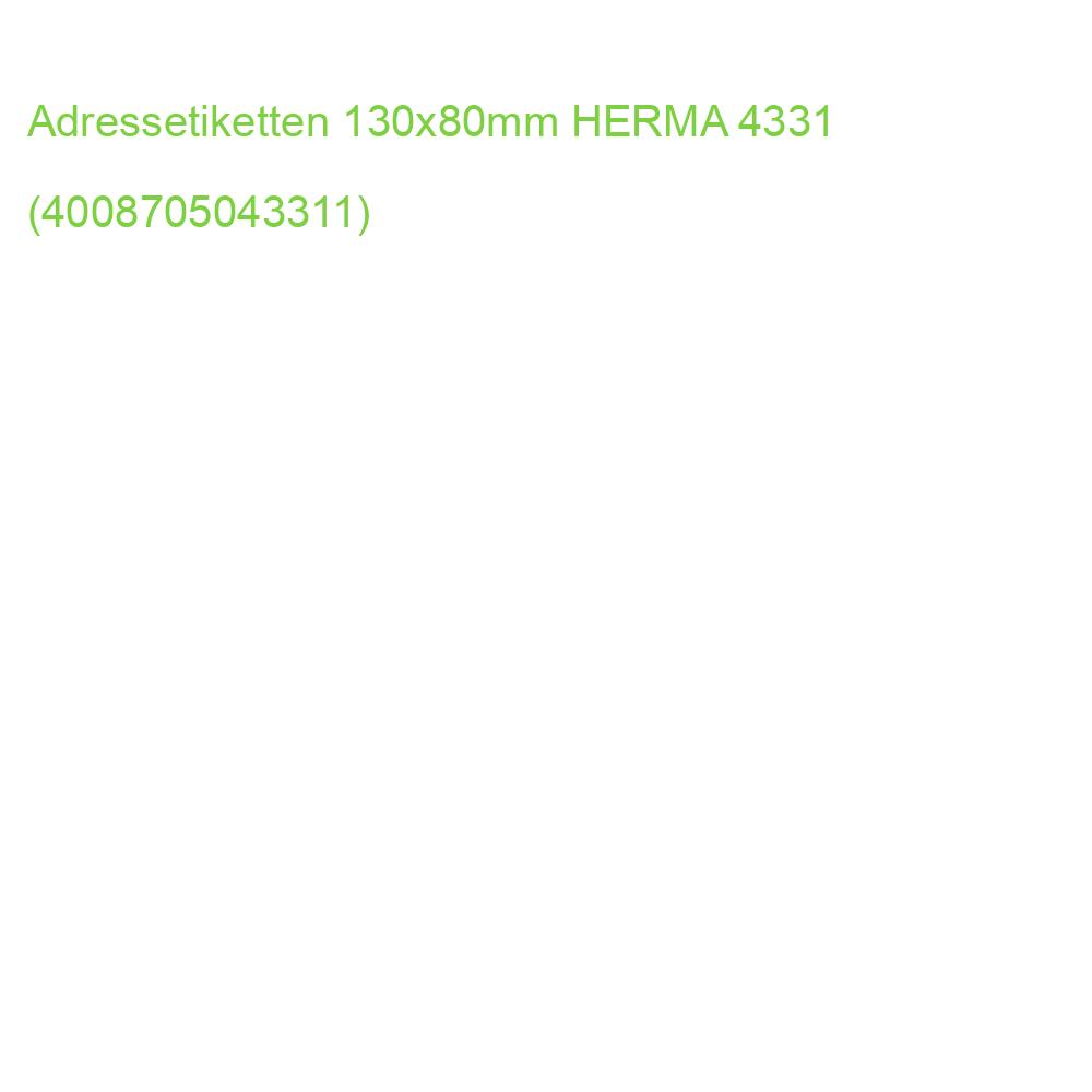 Adress-Etiketten einzeln mit Abziehlasche 130x80 mm selbstklebend 500 Stück HERMA 4331 (4008705043311)