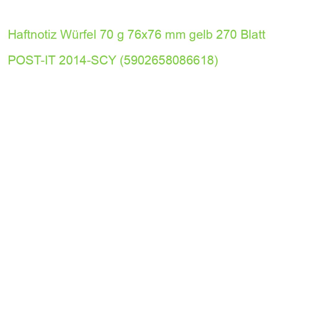 Haftnotiz Würfel 70 g 76x76 mm gelb 270 Blatt POST-IT 2014-SCY (5902658086618)