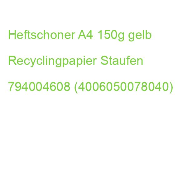 Heftschoner A4, 150 g gelb Recycling STAUFEN GREEN 794004608 (4006050078040)