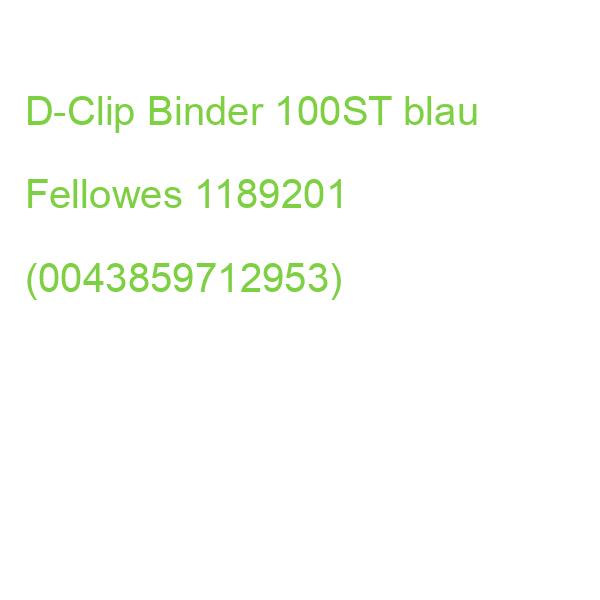 Archivclip für Endlospapier blau 100er Pack Bankers Box 1189201 (0043859712953)