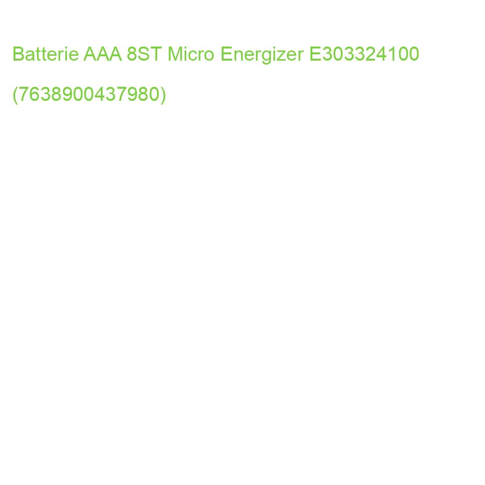 Batterie Max Alkaline AAA Micro LR03 8 Stück Energizer E303324100 (7638900437980)