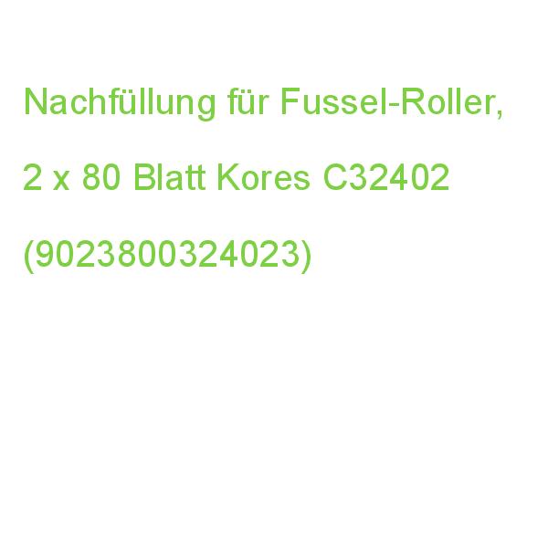 Nachfüllung für Fussel-Roller, 2 x 80 Blatt Kores C32402 (9023800324023)