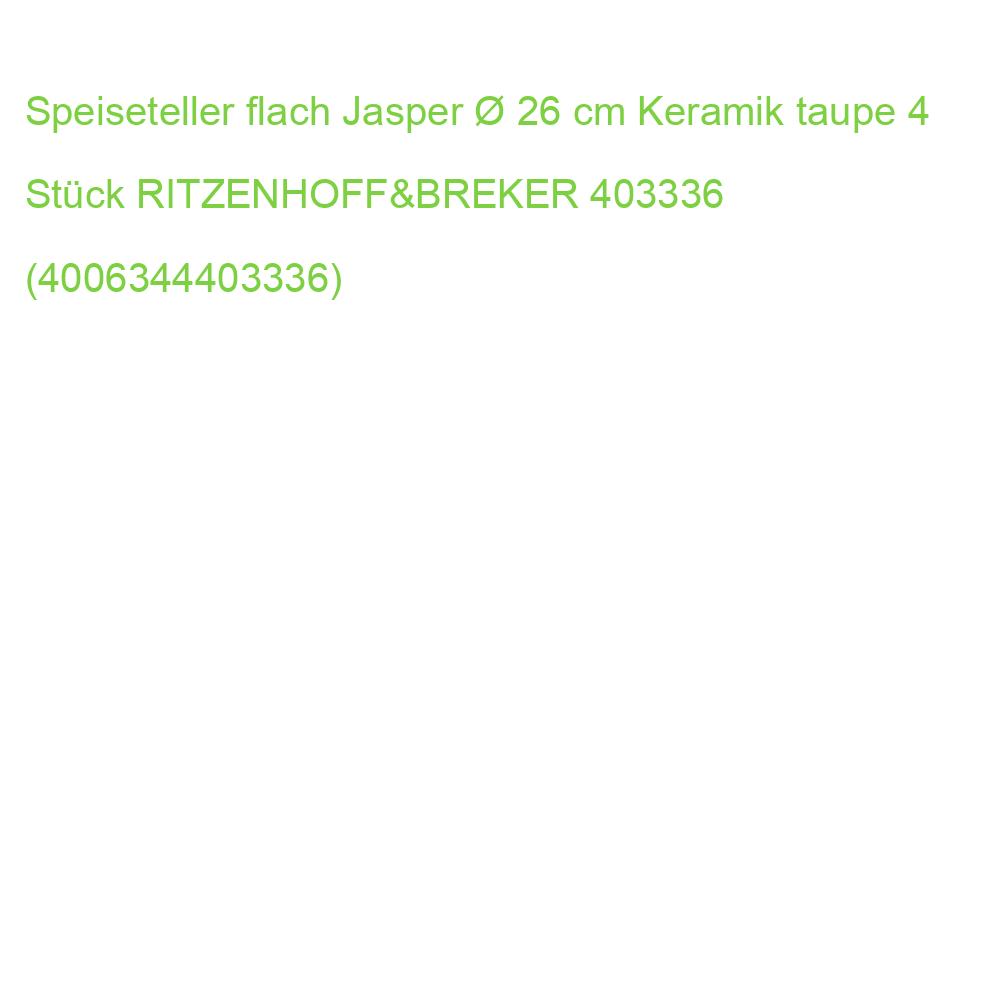 Speiseteller flach Jasper  26 cm Keramik taupe 4 Stück RITZENHOFF 403336 (4006344403336)