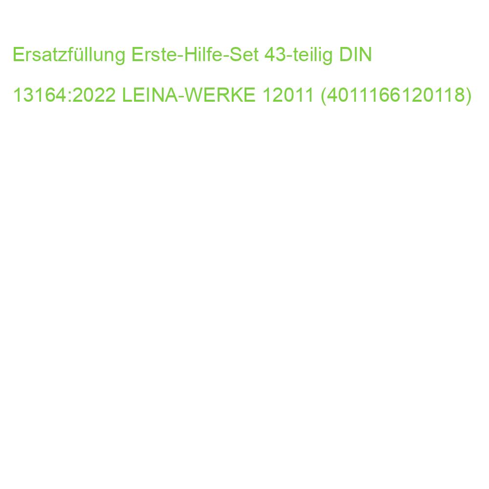 Ersatzfüllung Erste-Hilfe-Set 43-teilig DIN 13164:2022 LEINA-WERKE 12011 (4011166120118)