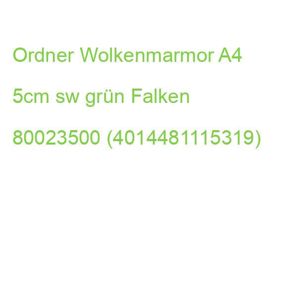 Recycling-Wolkenmarmor-Ordner A4, grüner Rücken 50mm Falken 80023500 (4014481115319)