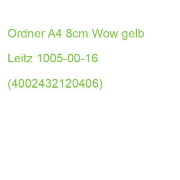 1005 Qualitäts-Ordner WOW A4, breit Schlitz gelb Leitz 1005-00-16 (4002432120406)
