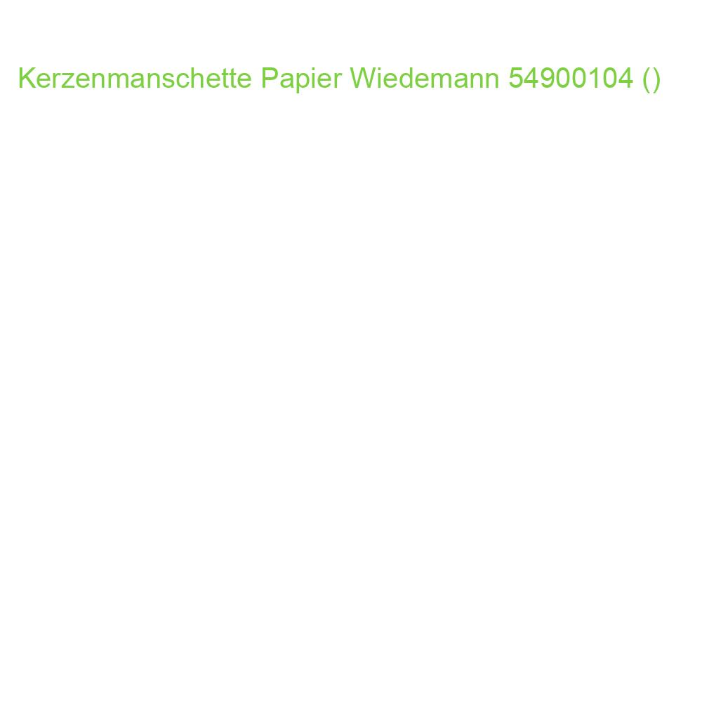 Kerzenmanschette weiß Papier Gummizug WIEDEMANN 54900104 ()
