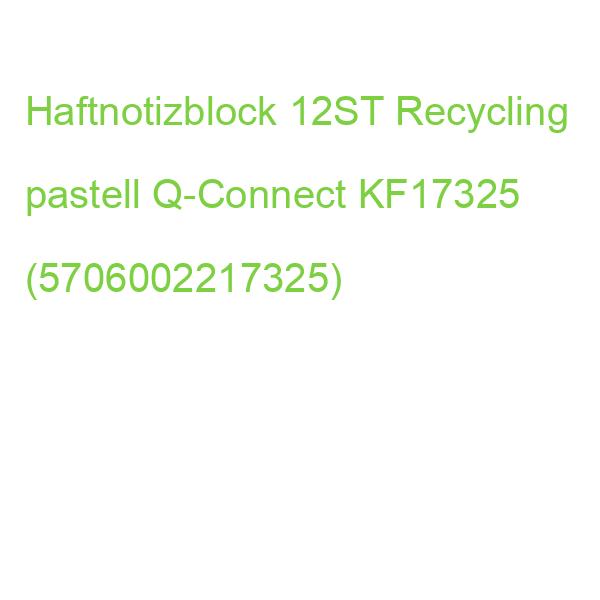 Haftnotizblock Recycling pastell 76x127 mm 12 Stück Q-CONNECT KF17325 (5706002173258)