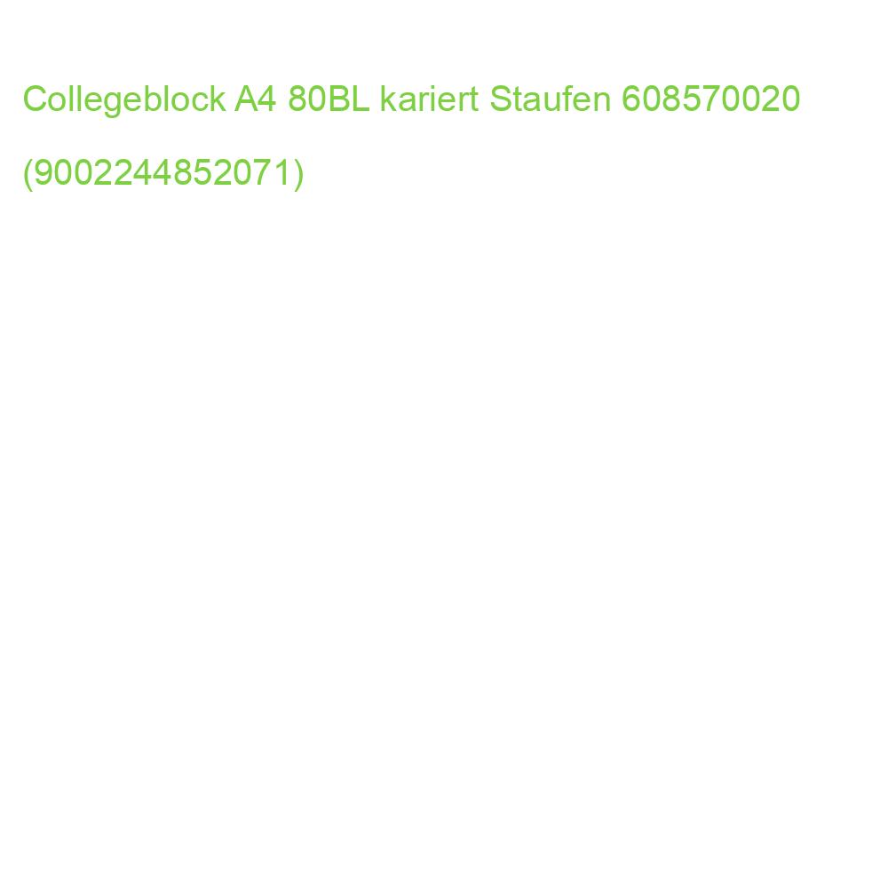 Collegeblock LIN22 A4, 80 Blatt 70 g qm kariert STAUFEN GREEN 608570020 (9002244852071)