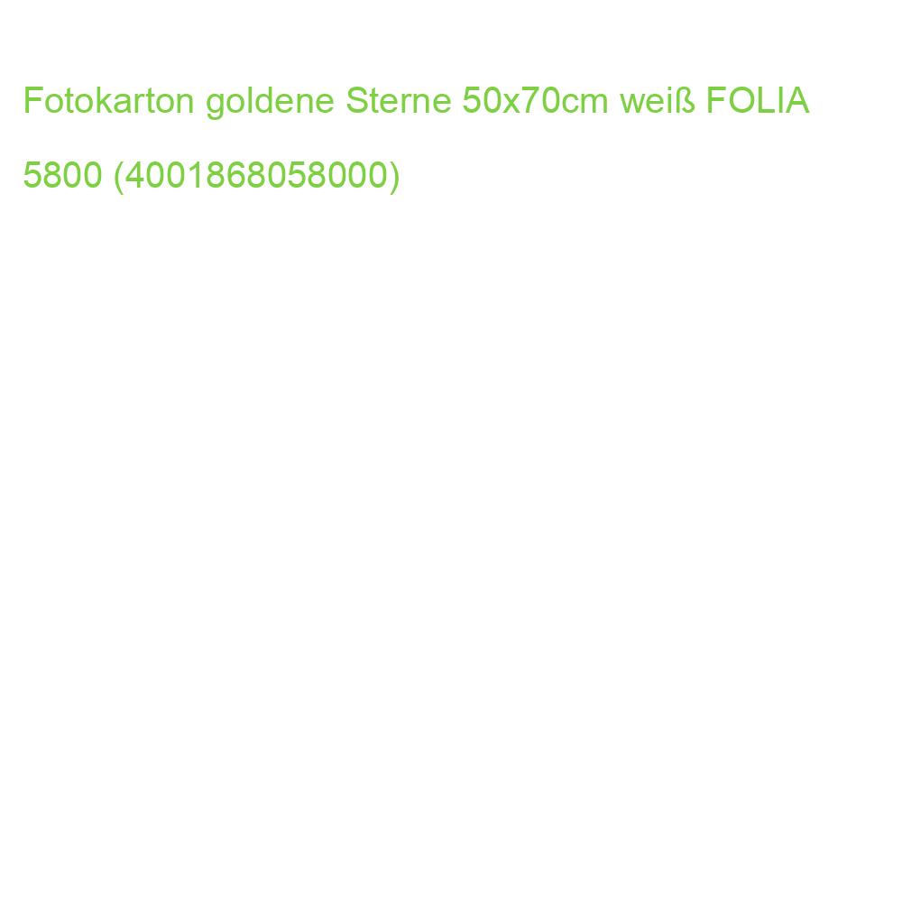 Fotokarton goldene Sterne 50x70cm weiß FOLIA 5800 (4001868058000)